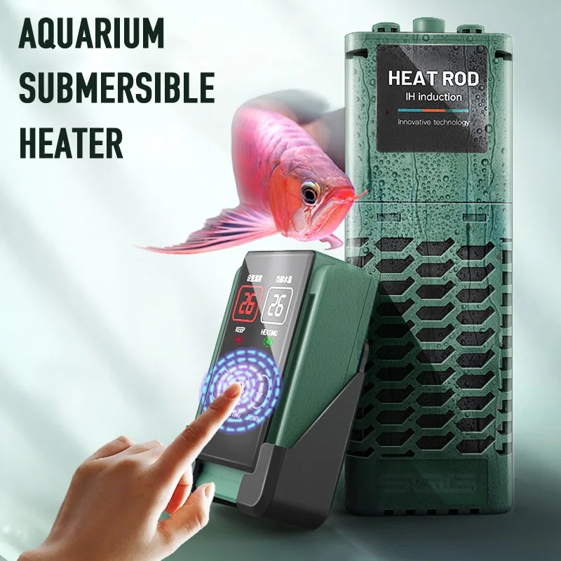 水槽水族館用調整可能な水加熱ロッド、水槽ヒーター、ダイビングスマートLED温度表示、1200W
