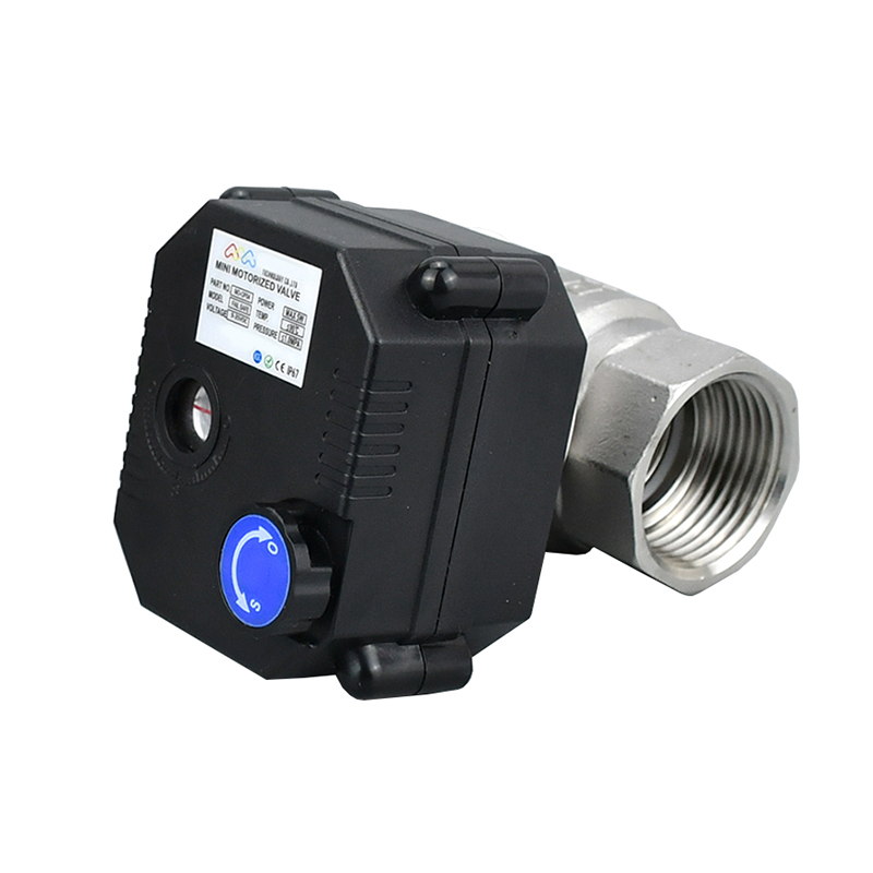 1/2インチ 3/4インチ 1インチ 1-1/4インチ 防水電動ボールバルブ（手動スイッチ付き）DC12V DC24V DC9-36 ステンレス製電動ボールバルブ
