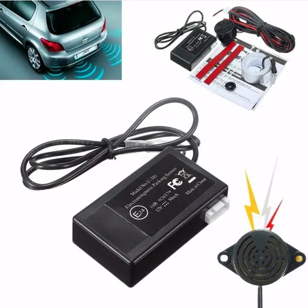 車の電磁パーキングセンサードリル穴なし車のリバースパーキングレーダーセンサーバックアップレーダーシステム簡単にインストール