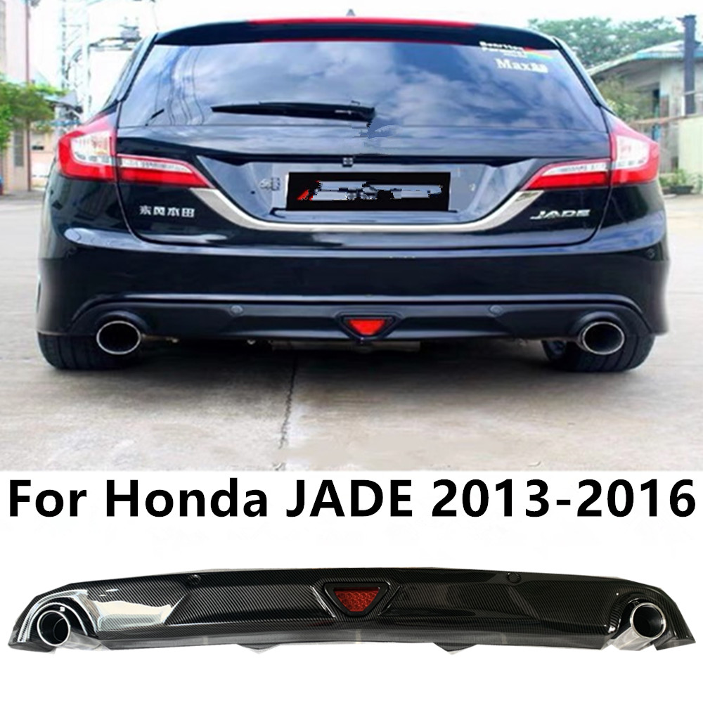2013 2014 2015 2016 ホンダジェイド荷物蓋車スポイラーリアバンパーディフューザースプリッターボディキットデュアル排気管