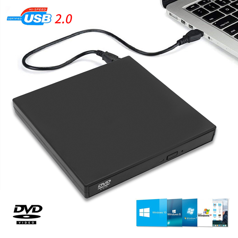 USB 2.0 外部 DVD バーナー光学ドライブ RW CD DVD-ROM バーナープレーヤーライターリーダープレーヤーポータブル DVD レコーダー PC ラップトップ用