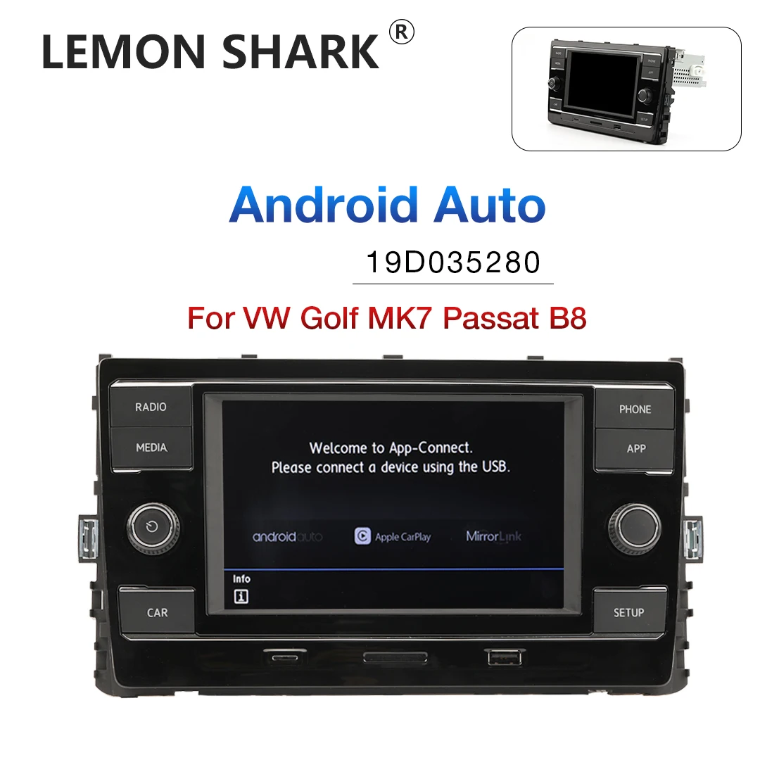 MIB Carplay カーラジオ 5GD035280C Android 自動マルチメディアプレーヤー VW MQB ゴルフ MK7 パサート B8 T-ROC Lamando TiguanL New Octavia 用