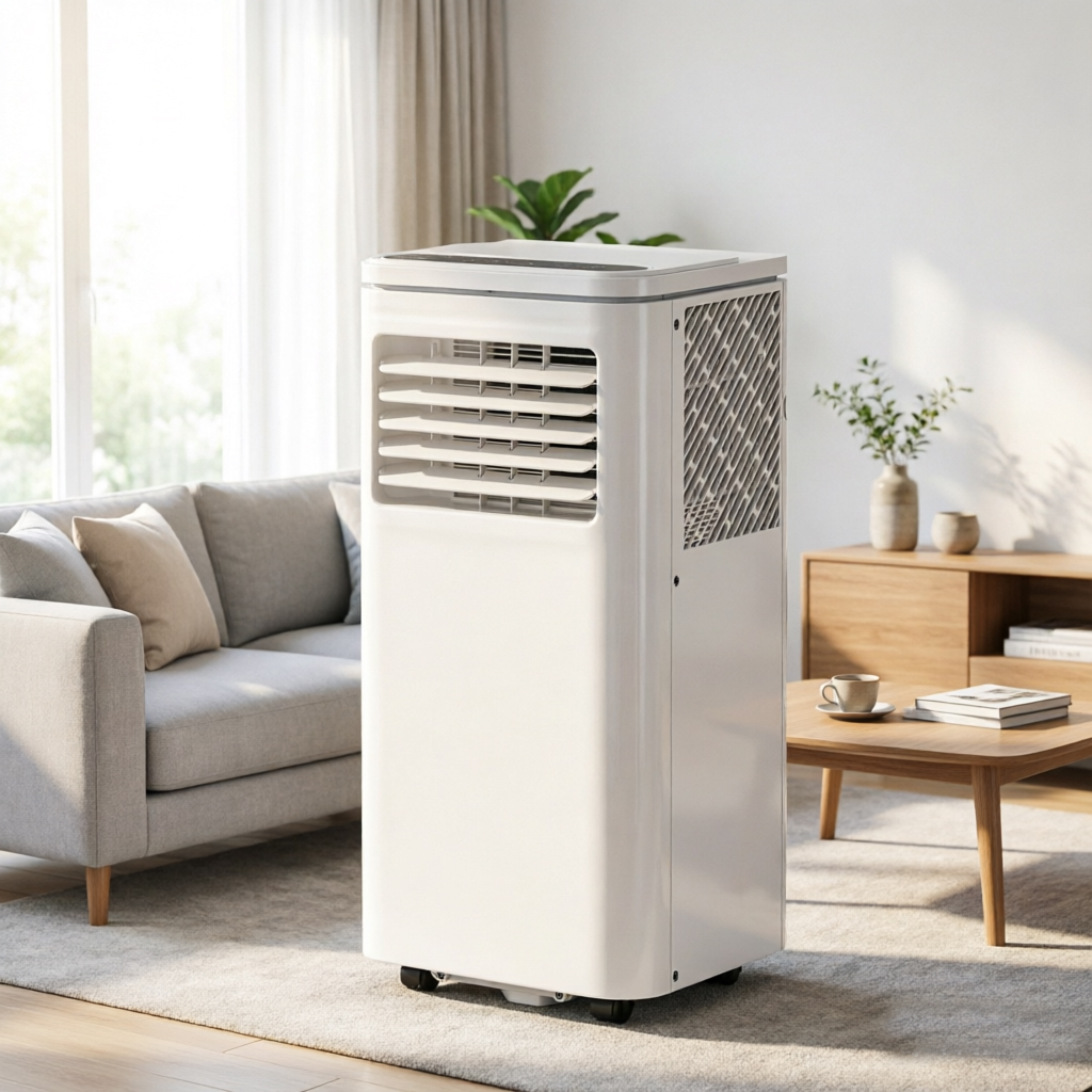 最大 350 平方メートルの部屋用の 8,000 BTU ポータブル エアコンFt – 冷却、除湿機能付き 3-in-1 AC ユニット
