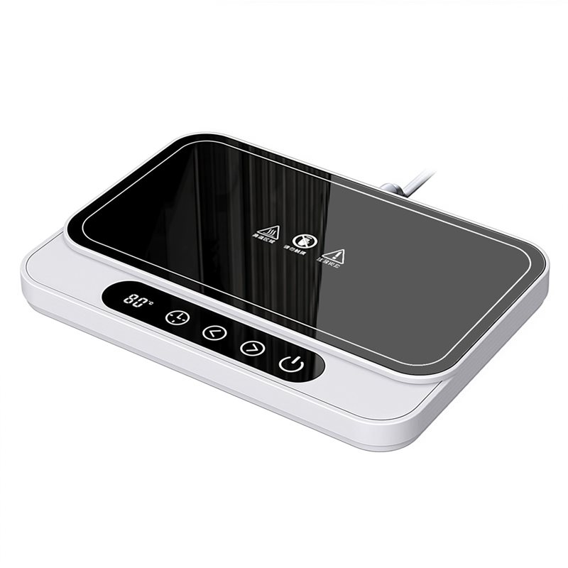 A78E-温度調節可能な9グレード電気カップヒーター50Wマグウォーマーホットプレートコースター家庭用およびオフィス用