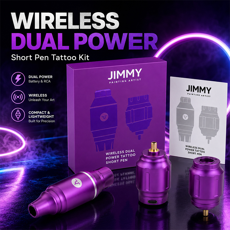 JMMY ワイヤレスデュアルパワータトゥーペンキットアートメイク強力な安定したパフォーマンスプロのタトゥーアーティストボディアート Su
