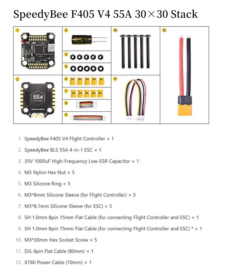 オリジナル Speedybee F405 V4 55A スタックモデルレギュレータ静的コンバータ 30.5 × 30.5 ミリメートル BLS 55A ESC DIY RC FPV