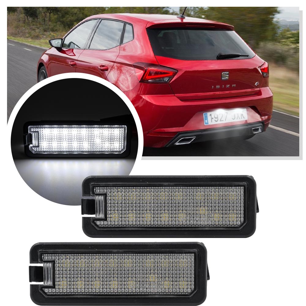 For 2018-2022 Seat Ibiza V 06-22 Leon Toledo Exeo Altea LED License Plate Light Lamp Assembly white Rear Tail light #1K8943021C