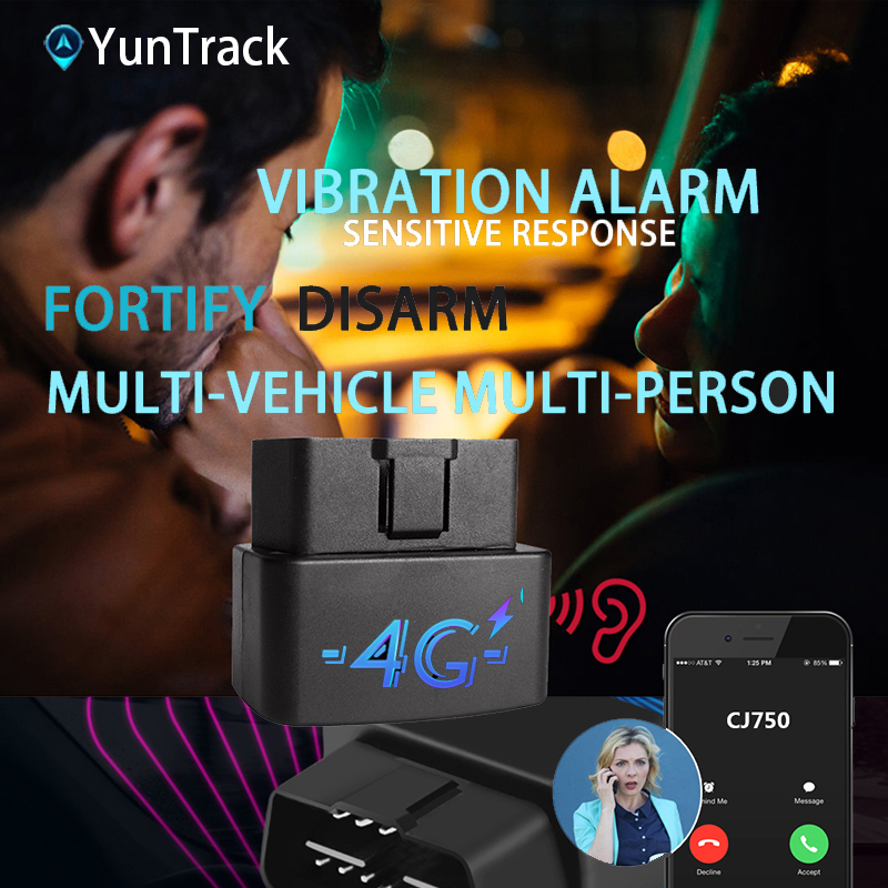 4G Mini OBD GPS Tracker Car ACC Status Location Shock Move SMS Call Alarm Tracking Geofence Locator Free APP IOS Andriod