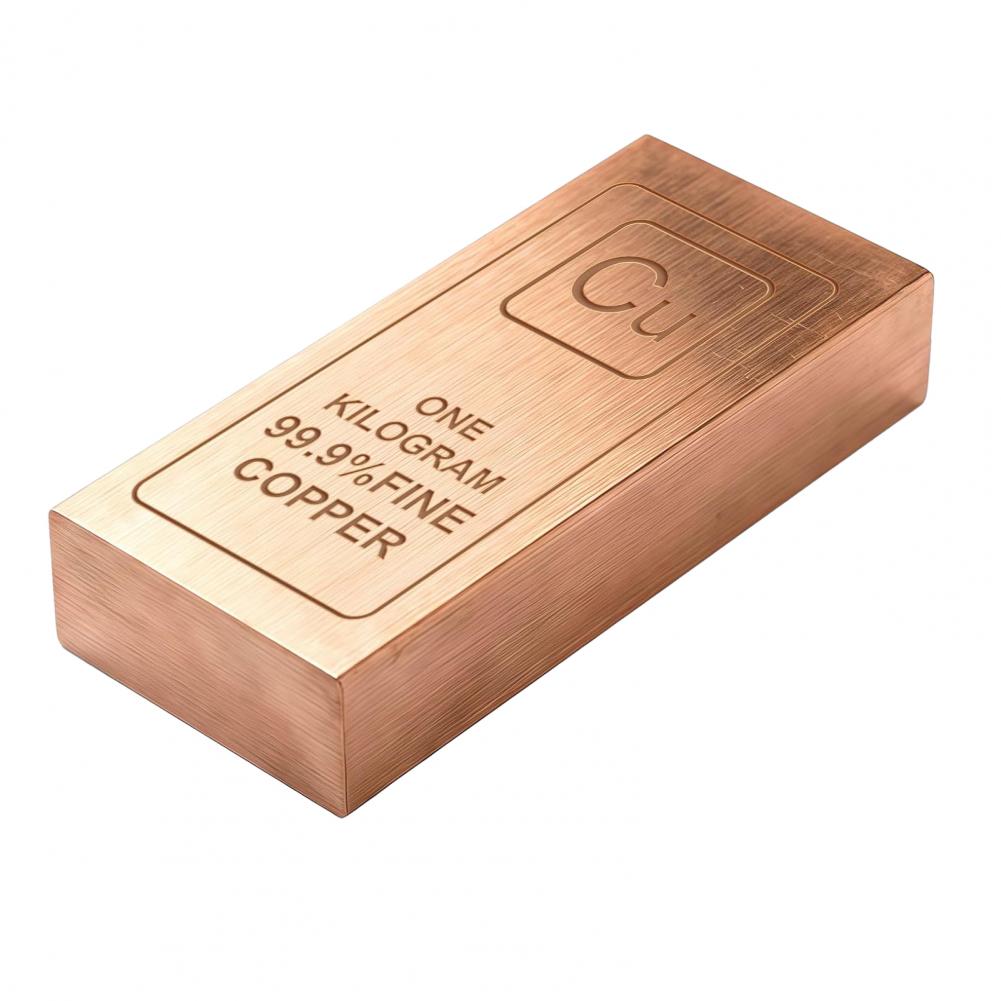 Solid Copper Bar Collectible Ornament High Purity Copper Decorative Ingot Natural Copper Decor Table Display Ornament