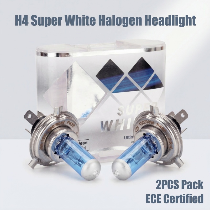 H4 100/90 ワット 100 ワット車のハロゲン電球 12 ボルトスーパーキセノンホワイトヘッドライトランプ P43t ライト