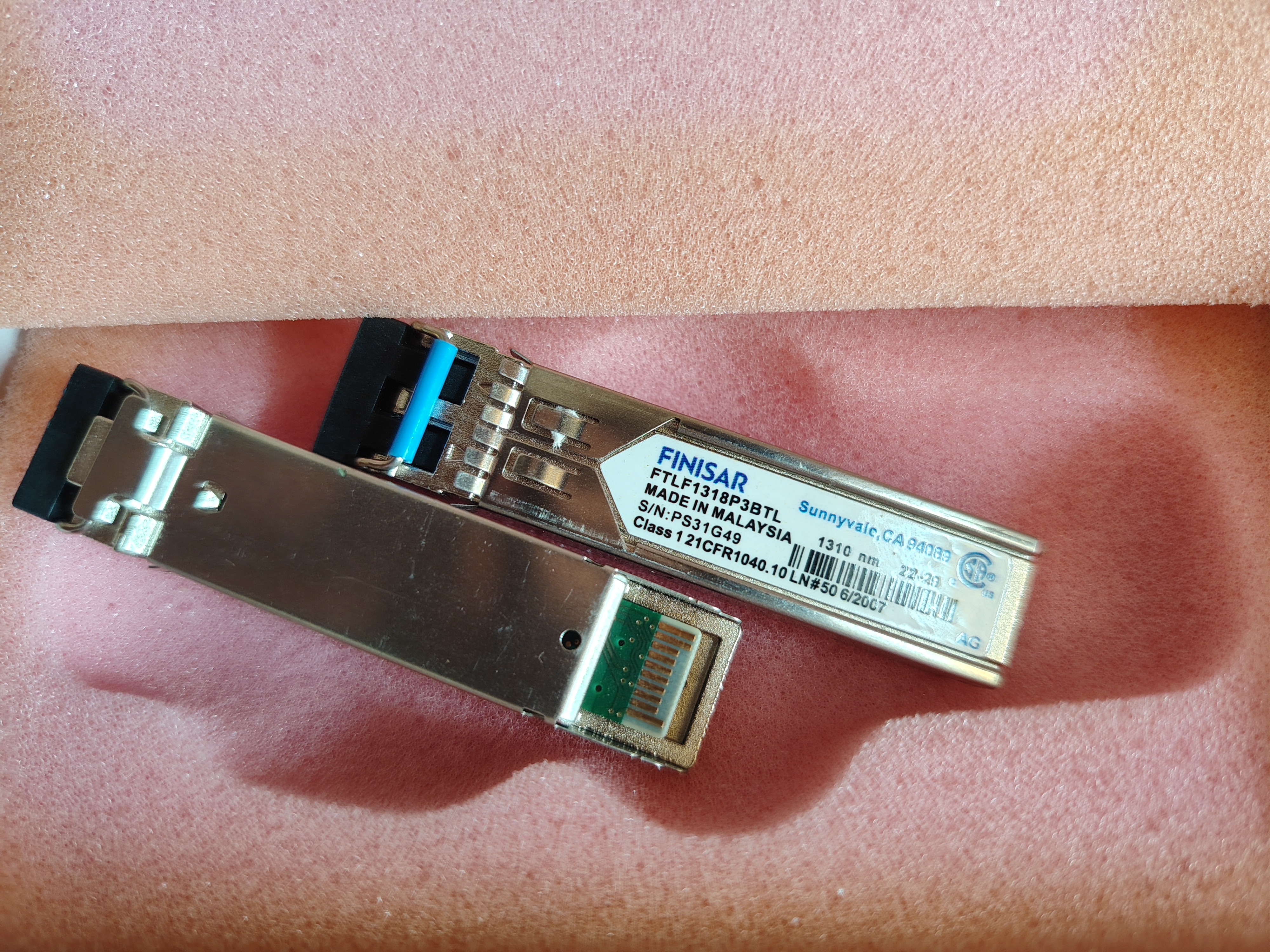 FINISAR ギガビットモジュール sfp/FTLF1318P3BTL 1.25 グラム SFP 10 キロ 1310nm LC SFP SM ギガビットシングルモード/ギガビットファイバー sfp FTLF1319P1BTL