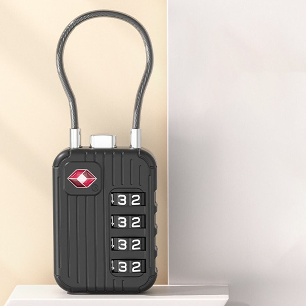 TSA 4 桁コンビネーションロック盗難防止亜鉛合金スーツケース荷物コード化ロックセキュリティツール旅行用ワイヤーロープ南京錠