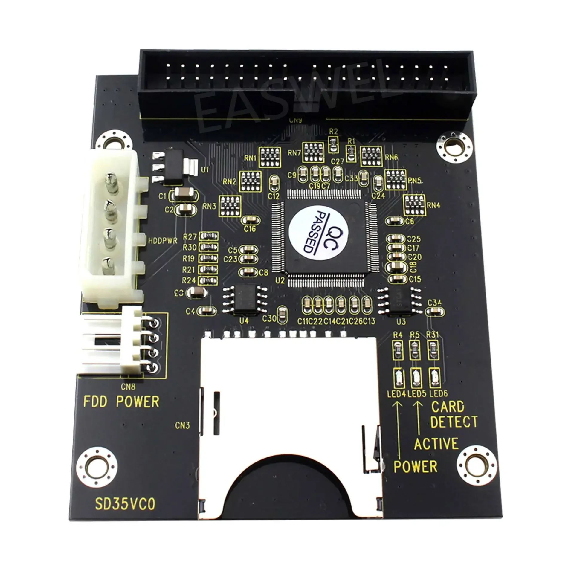 5 V SD カードモジュール IDE3.5 40 ピンディスクドライブアダプタボードライザーカード容量は最大 128 ギガバイトの SDXD カード ATA IDE モジュールをサポート