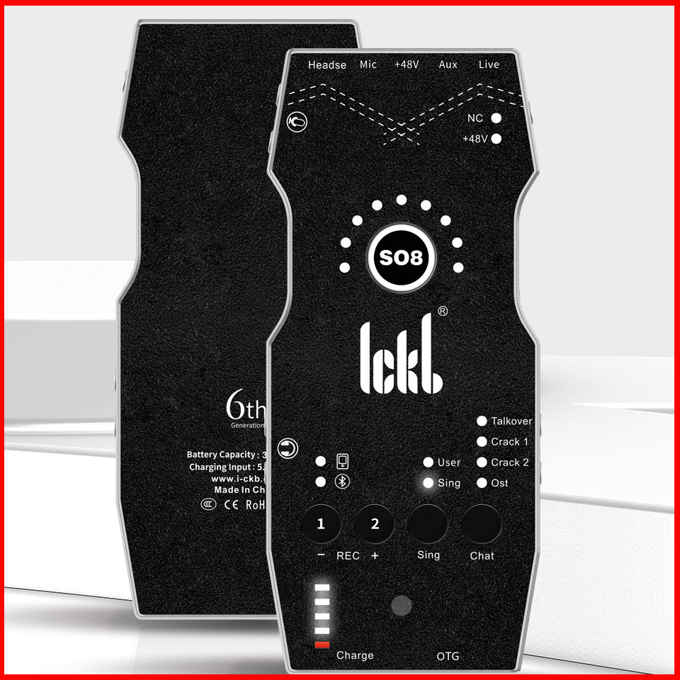 Ickb So8 6th デジタル OTG サウンドカードサポートイコライゼーション EQ デバッグ歌の生放送に適しています