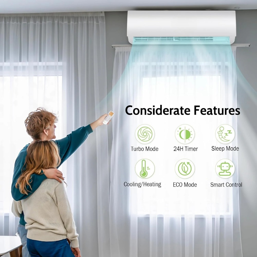 9000 BTU Wifi ミニ スプリット エアコン