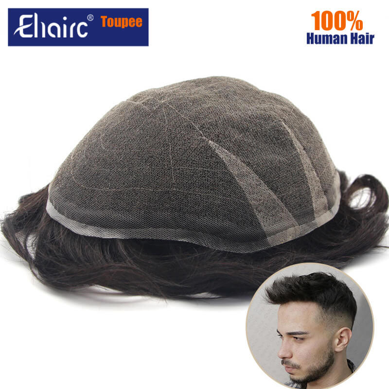 AIR-Lace|フルスイスレース男性ヘアプロテーゼメンズウィッグ 80% 超柔らかく快適な北米男性用ウィッグで愛用されています