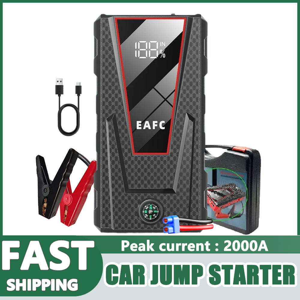ホット 2000A/1200A ポータブル車のジャンプスターター電源銀行車のブースター充電器 12V 始動装置ガソリンディーゼル車の緊急ブースター