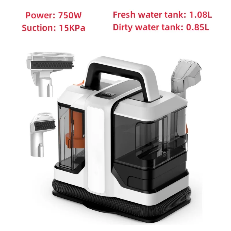 OMESER 750W スポットクリーナー掃除機ハンドヘルドカーペットクリーナー 15KPa 750W スプレー吸引一体型マシンクリーンマシン