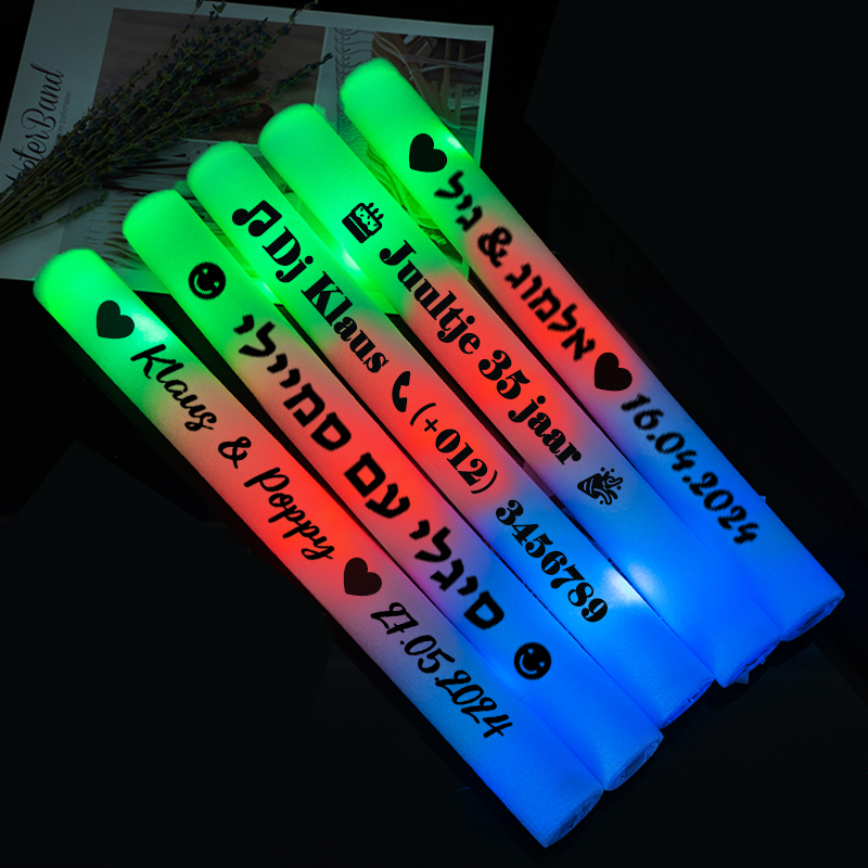 20/30/40 個 RGB LED グローバルクパーティー用品カラフルなグロースティック泡スティック応援チューブダークライト誕生日結婚式