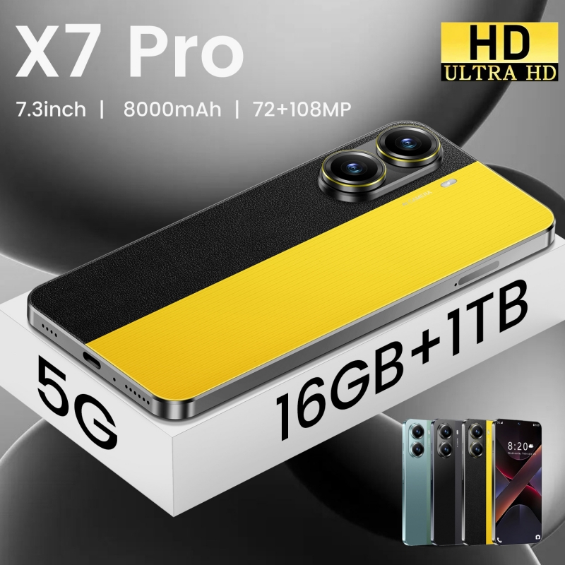 ブランド X7 プロスマートフォン 22 グラム 2 テラバイト 5 グラム 7.3HD デュアル SIM カード携帯電話携帯電話携帯電話 8000 mAh Android グローバルバージョン EE9