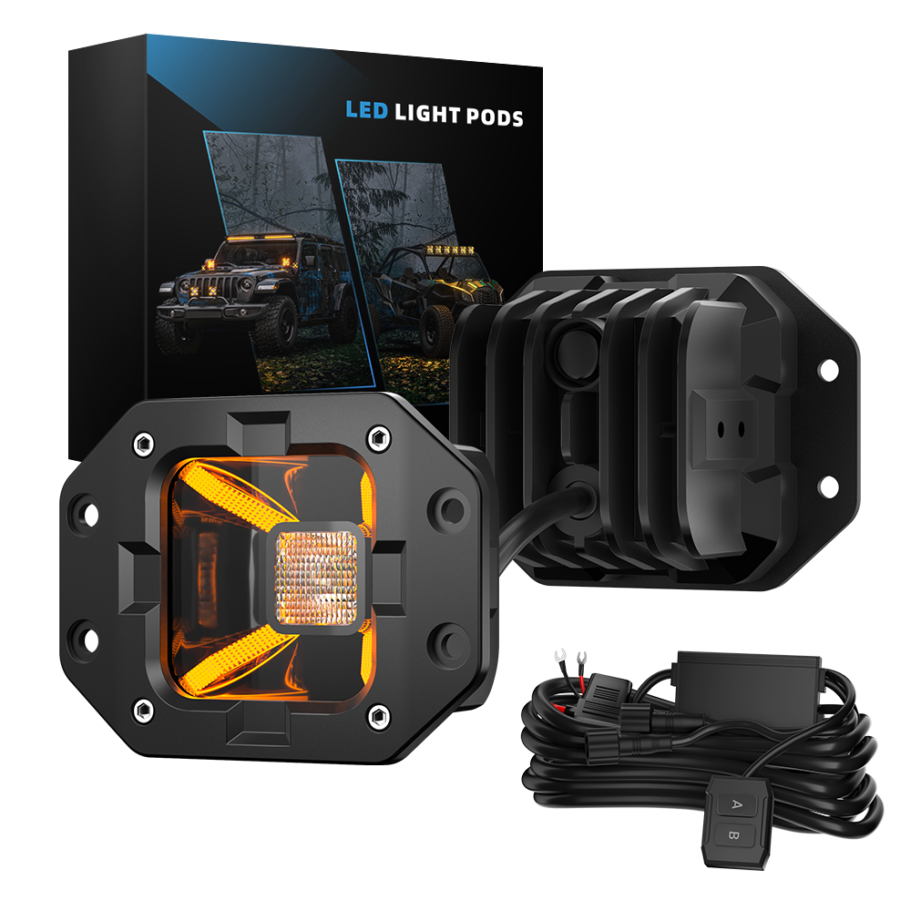 3 インチフラッシュマウント DRL Led ワークライトバージープラングラー Led スポットライト補助ライト Lada Niva オフロードトラック SUV ATV