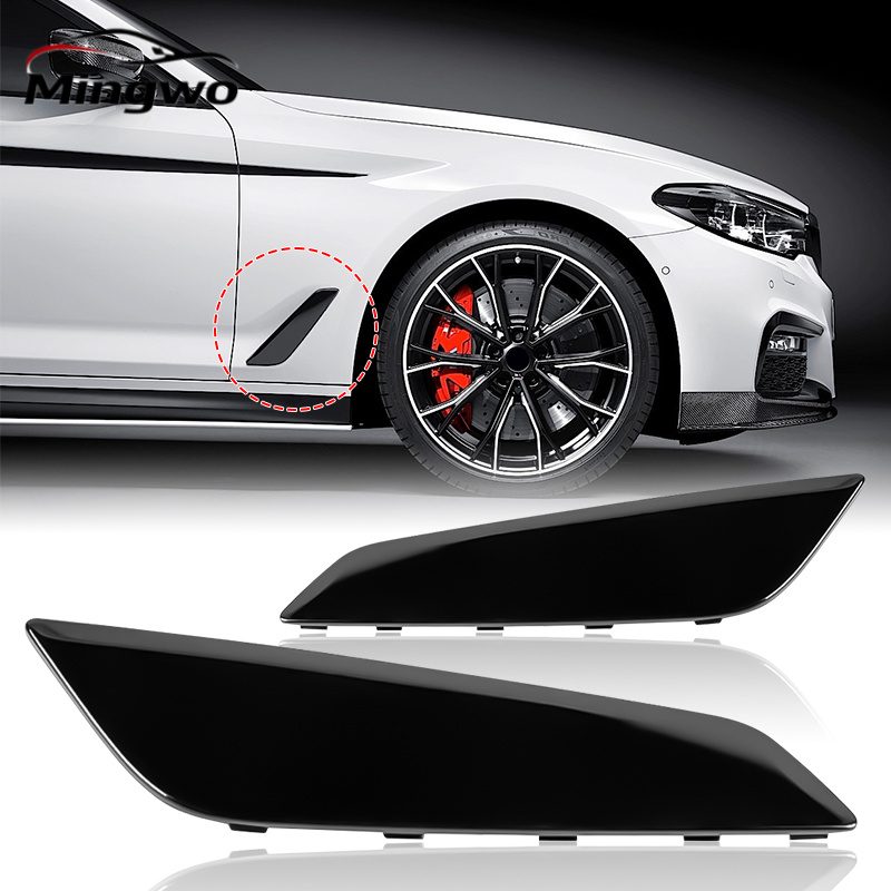 フェンダートリムエアベントカバー BMW G30 G30 G31 G38 5 シリーズ 2017-2020 グロスブラックオートアクセサリー 51747439013 51747439014