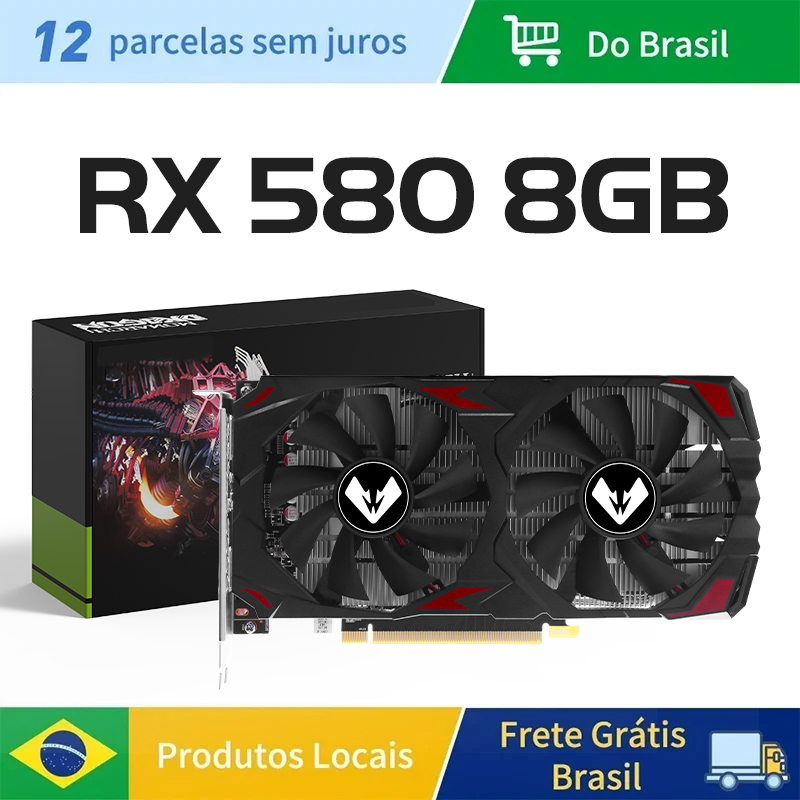 グラフィックカード AMD Radeon RX580 2048SP 8G GDDR5 256bit HDMI+DP*3 デスクトップゲーミングコンピュータ用ビデオカード GPU RX 580 MAXSUN