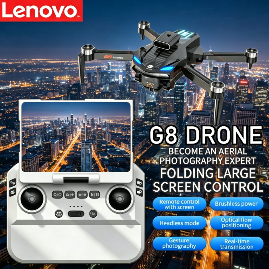 レノボ G8 4.3 インチスクリーン RC ドローン ブラシレス障害物回避折りたたみ式空中クアッドコプター カラフルなライト ESC サーボ