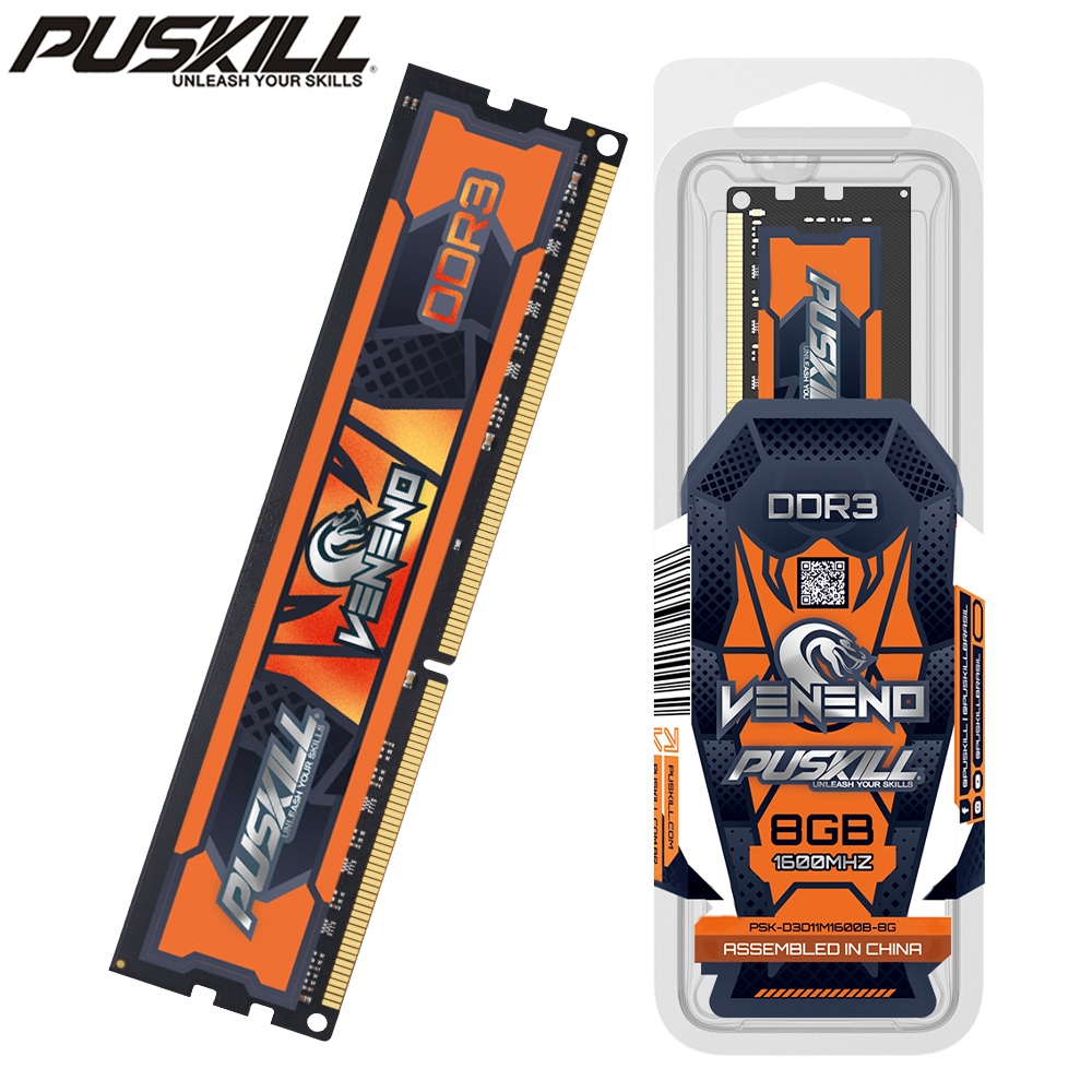 PUSKILL Veneno DDR3 メモリ RAM 8GB 4GB 1.5V 1600MHz 1333MHz 240ピン デスクトップ Udimm DIMM メモリ