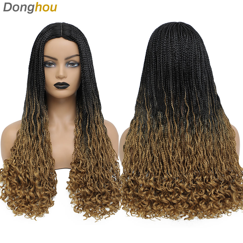 オンブルボックス編組ウィッグマイクロかぎ針編みツイストカーリー編組ヘアウィッグアフロ女性用ウィッグナチュレルモインシェール卸売ウィッグ