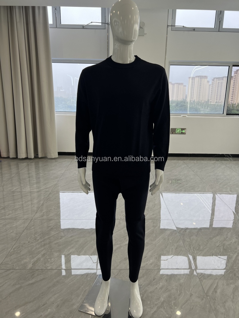 新しい男性用ウールセーター 100%ウールニット