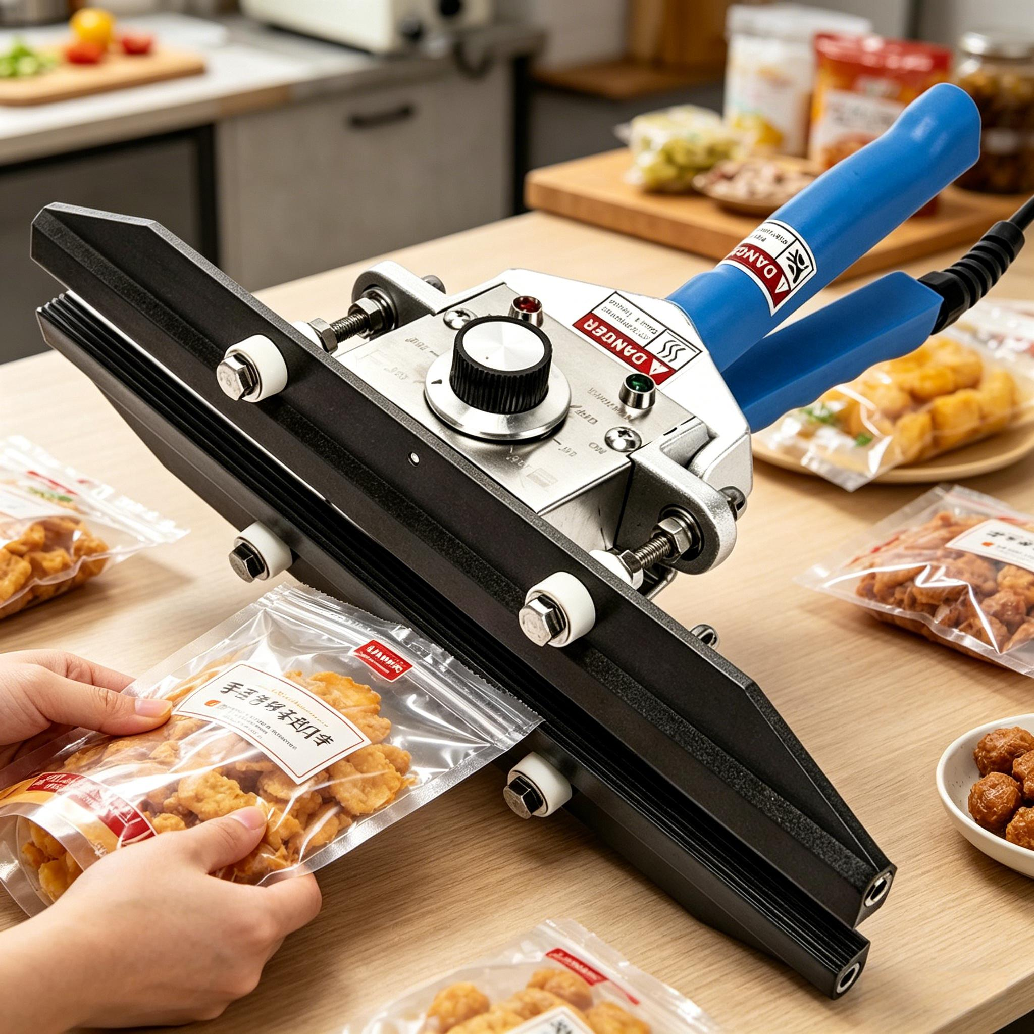 ハンドヘルドインパルスヒートシーラー 0-300℃ 温度調節可能なシーラー ポータブルシーラー 家庭用キッチン 商業包装用