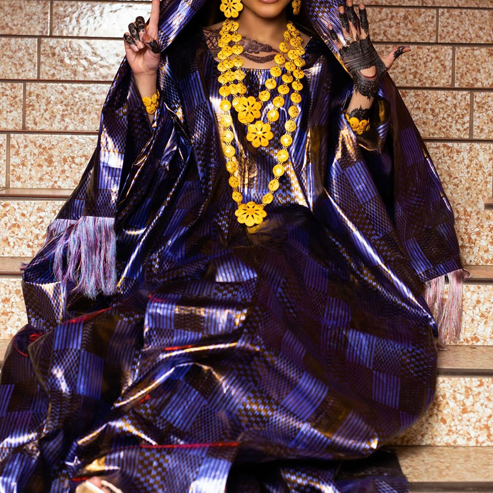 プリントアフリカ女性パーティー服ナイジェリア Boubou ブロケード 2025 最新ロングドレス Dashiki ローブ毎日のパーティー服
