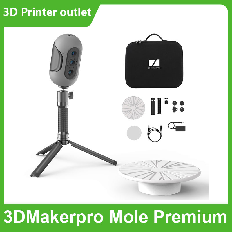 3DMakerpro Mole プレミアムハンドヘルド 3D スキャナー 3D プリンター用 0.05mm 精度
