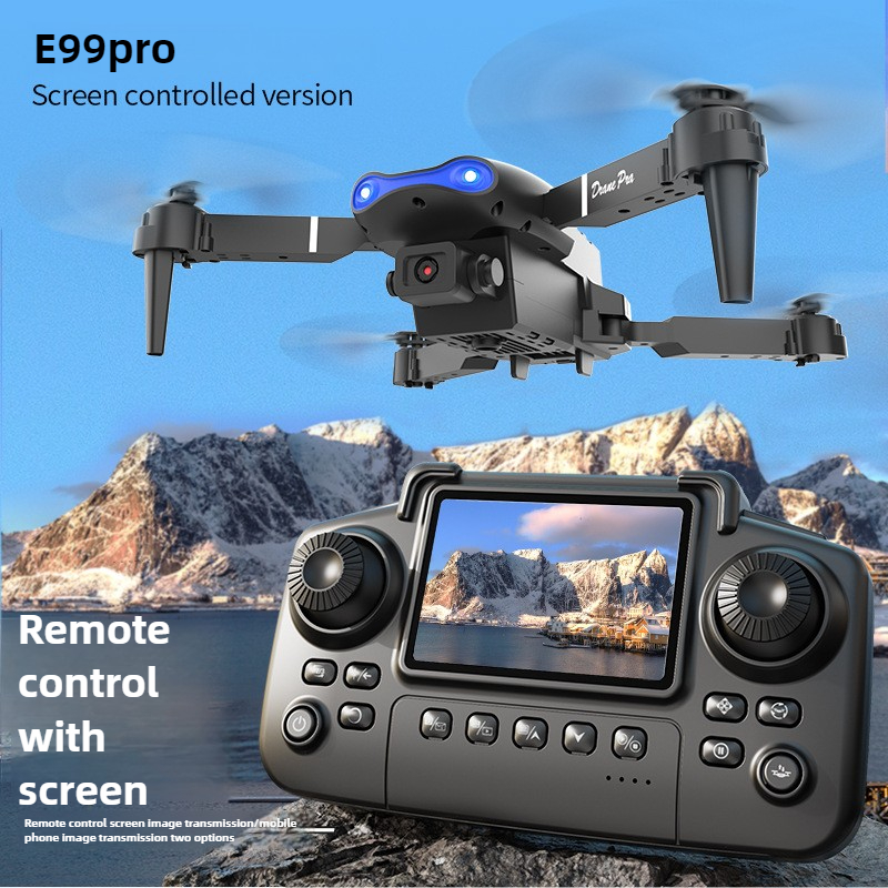 E99 PRO ドローン画面制御空中ドローン高解像度デュアルカメラリモコン航空機、折りたたみクアッドコプター子供ギフト