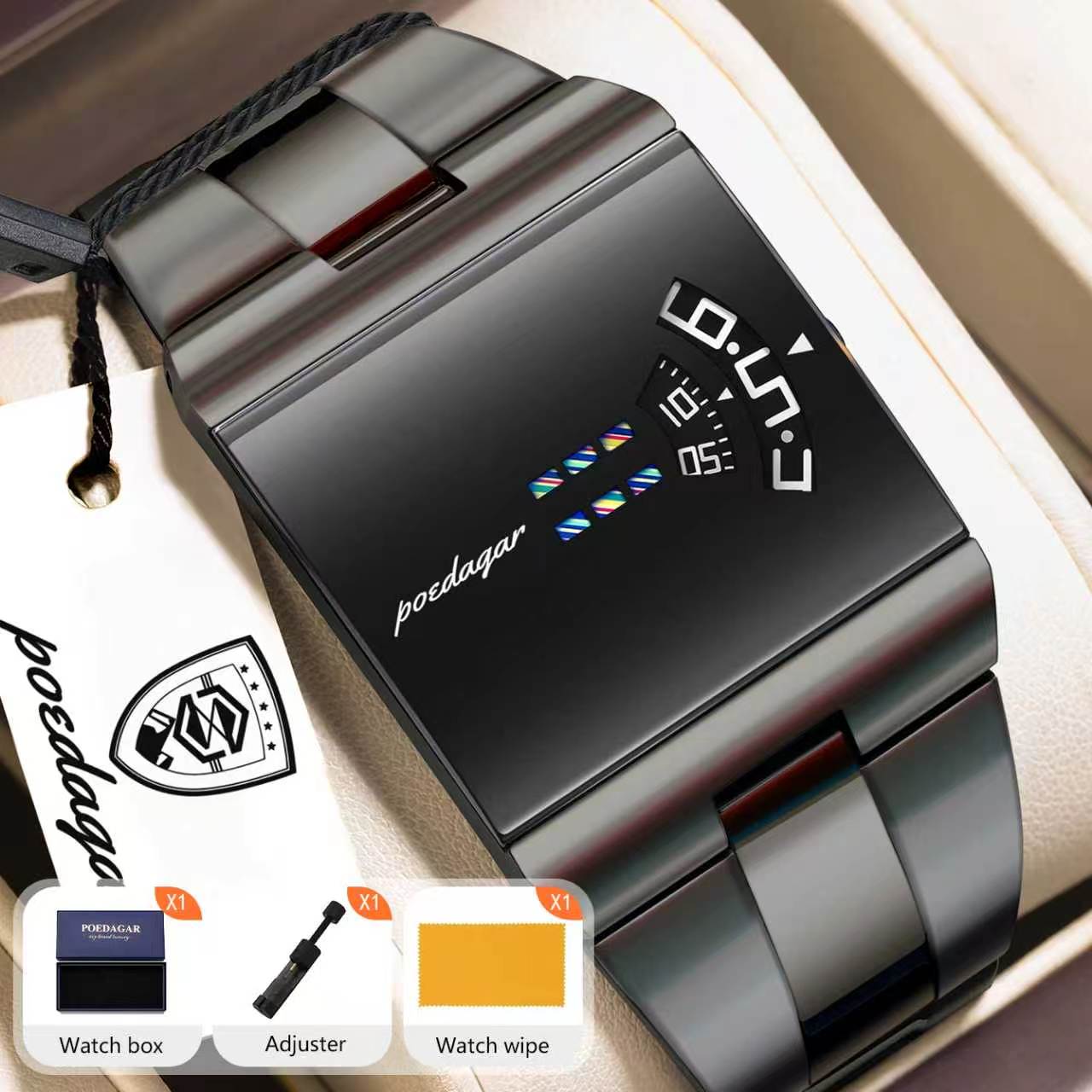 POEDAGAR Fashion Original Men Clock Waterproof Stainless Steel Creative Man Wristwatch Quartz Casual Business Men's Watches High Quality Reloj