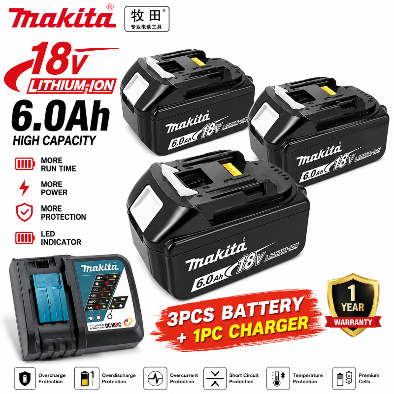 Ma kita 18V バッテリー 5Ah リチウムイオン BL1830B BL1815 BL1850B用