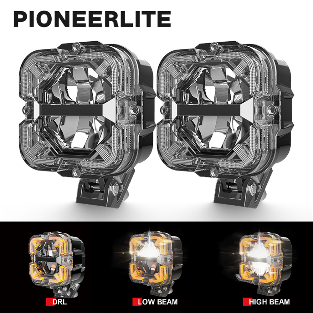 超高輝度 LED ワークライトバーアンバー DRL ドライビングライトスポットライト車のオフロードトラック SUV 4x4 オフロード ATV オートバイヘッドライト