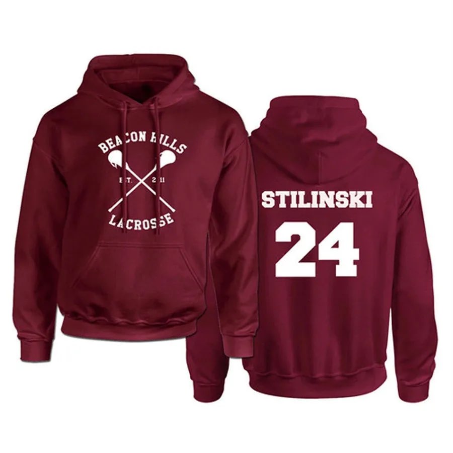 ティーンウルフパーカー STILINSKI 24 LAHEY 14 MCCALL 11 ファッションプリントストリート男性女性スポーツスウェットパーカー原宿服