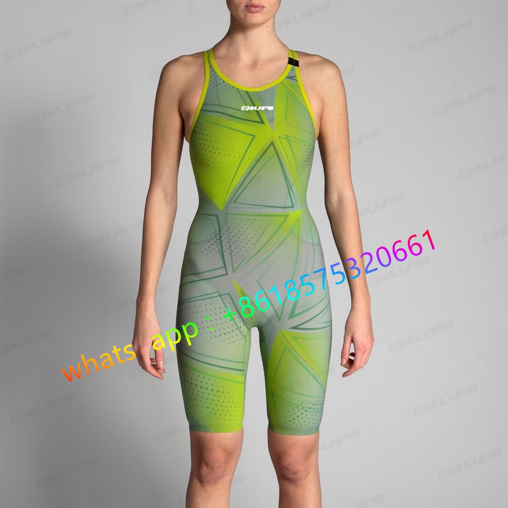 2023 女性レーシング水着ワンピースプロフェッショナル水着速乾性水着水着ロング膝ボディスーツスポーツスーツ