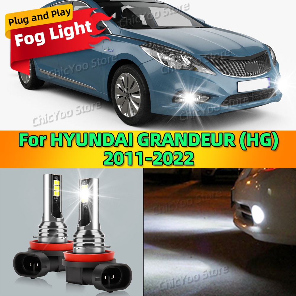 2 個 12V 6000 18K フロントフォグライト LED 電球アクセサリーランプ Canbus ヒュンダイグランドール HG 2011 2012 2013 2014 2015 2016 2017 2022