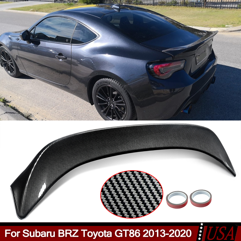 カーボンファイバールックリアトランクリップ Spolier ダックテールルーフウイングスバル BRZ/トヨタ GT86/サイオン FR-S 2013 2014 2015 2016 2017 2018 2019 2020