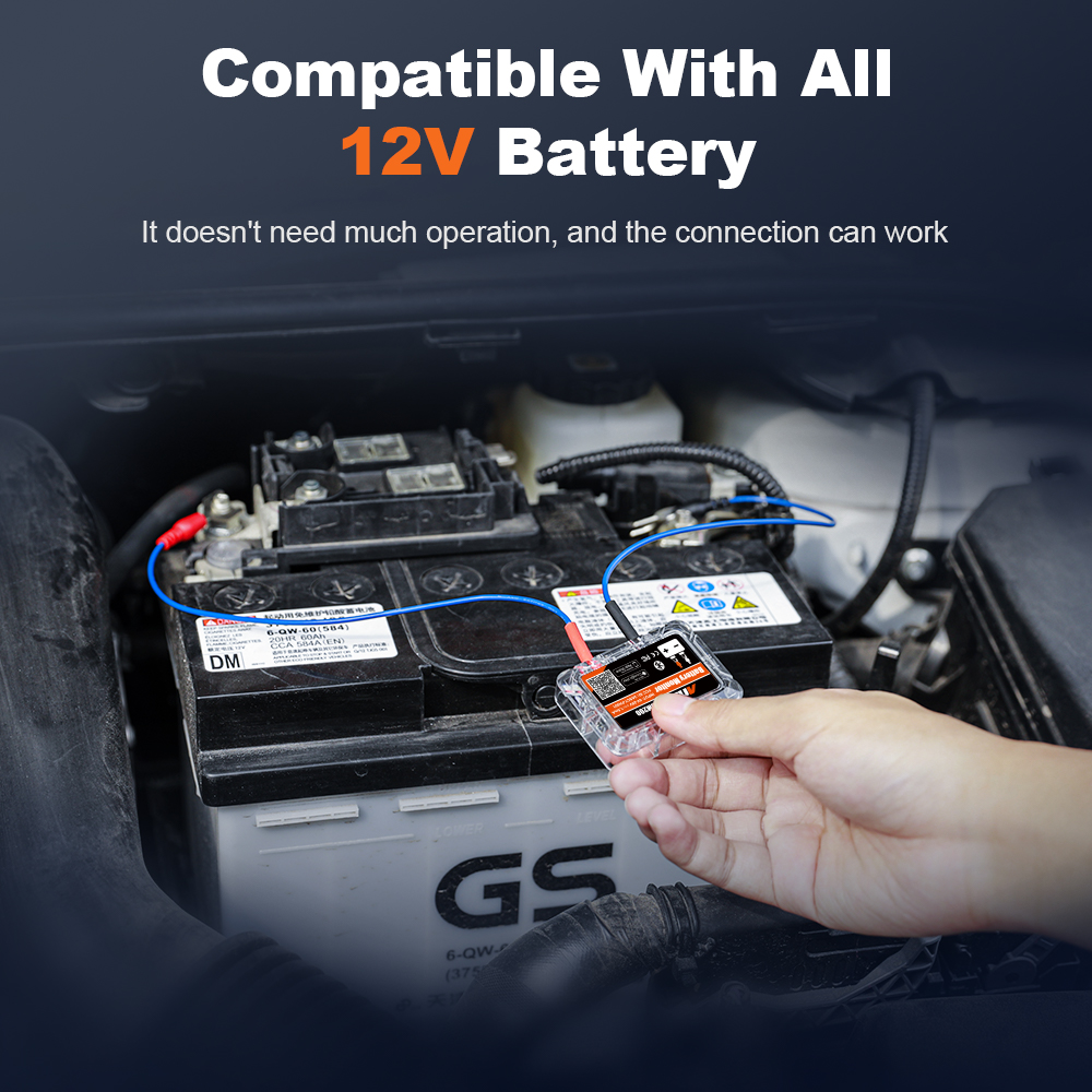 12V バッテリー状態監視 12V カーバッテリーモニター ANCEL BM200 ワイヤレス Bluetooth 4.2 Android IOS アプリバッテリーテスターツール