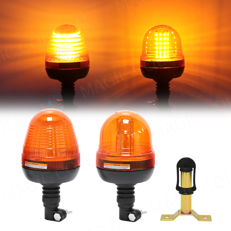 マジック colorM ストロボライトトラック農業ビーコンランプ点滅警告車両緊急セキュリティアラーム 60 LED 12V 黄色