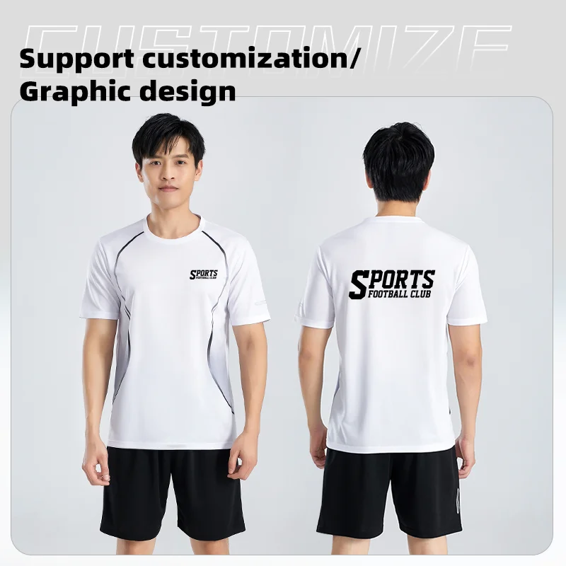フィットネス服男性アイスシルク速乾性スポーツウェアスーツランニング半袖スポーツ Tシャツショーツトラックスーツジムトレーニングセット