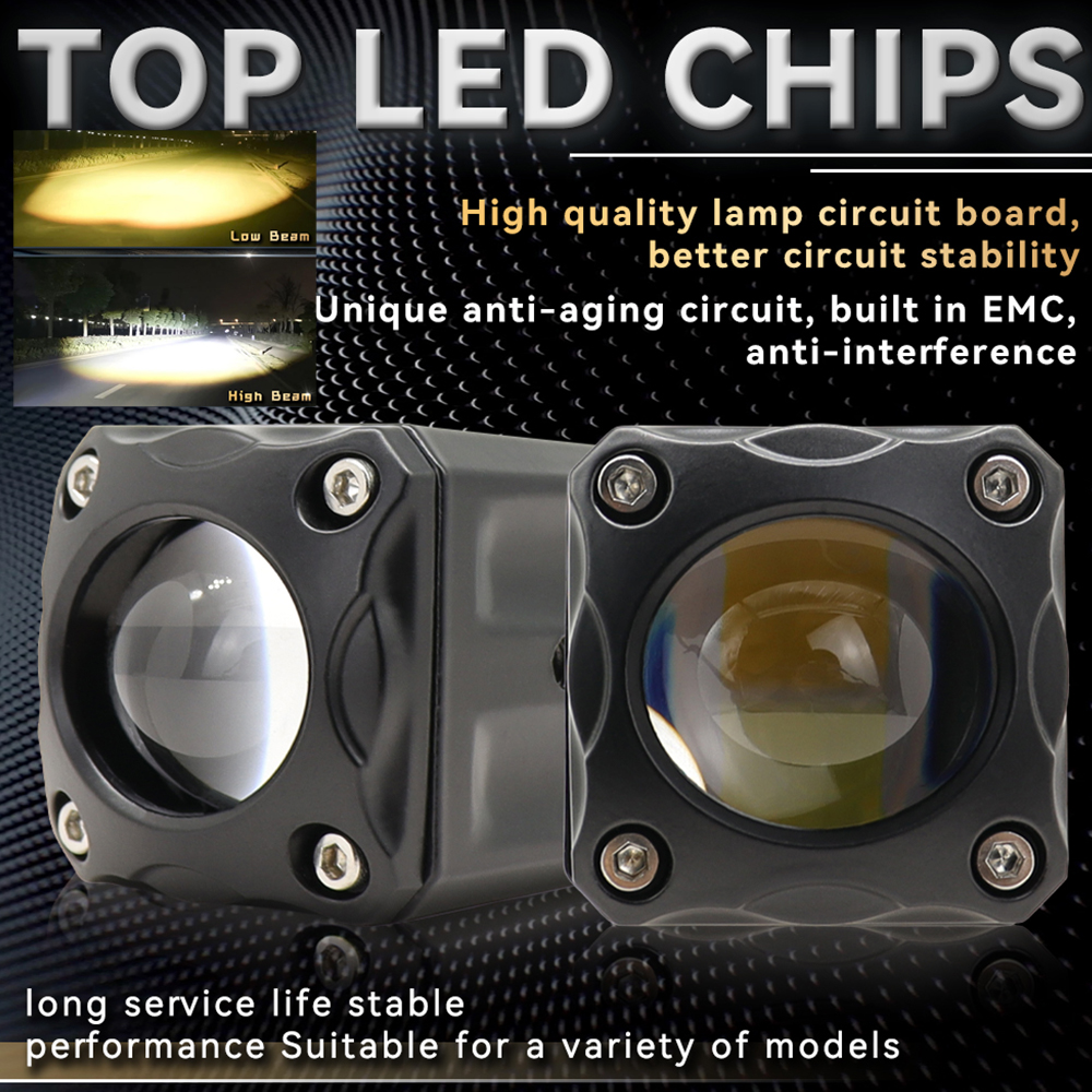 2 インチ LED オートバイドライビングライトヘッドランプミニ超高輝度自動作業灯スポットライト LED フォグランプモーター電球