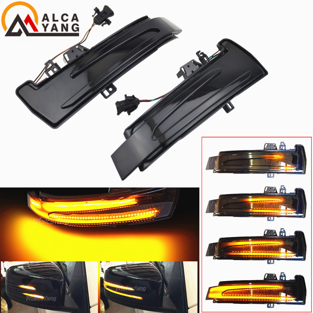 2 個ダイナミックターンシグナル LED ライトサイドミラーインジケーターメルセデスベンツ W204 CLA A B C E S GLA GLK CLS クラス W176 W212