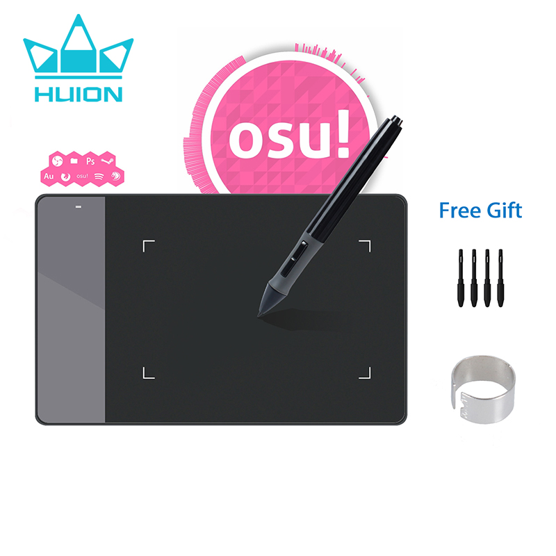 HUION 420 グラフィックタブレット OSU ゲームデジタルペンタブレット描画用 4 × 2.23 インチ署名パッド初心者子供ギフト
