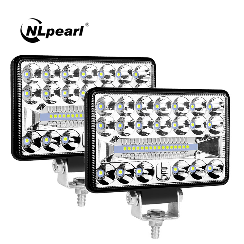 2 個 5 インチ LED ライトバーオフロードスポットフラッド 108 ワット LED ワークライトトラック車ボートトラクター 4x4 ATV ヘッドライトフォグランプ 12V 24V