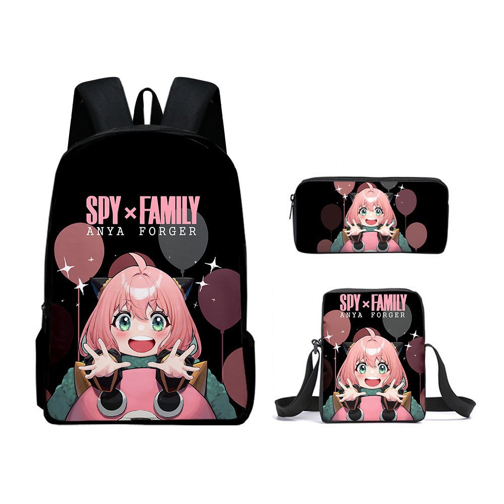 Amazon スパイ SPY×FAMILY ままごと アニメ 周辺機器 学生リュック ショルダーバッグ ペンケース 3点セット オックスフォード生地